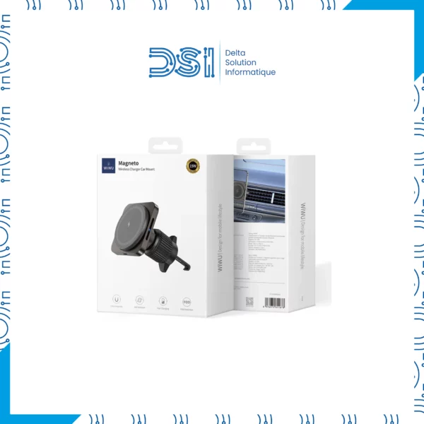 Support Voiture Magnétique avec Charge Sans Fil 15W MagSafe – WiWU CH-318